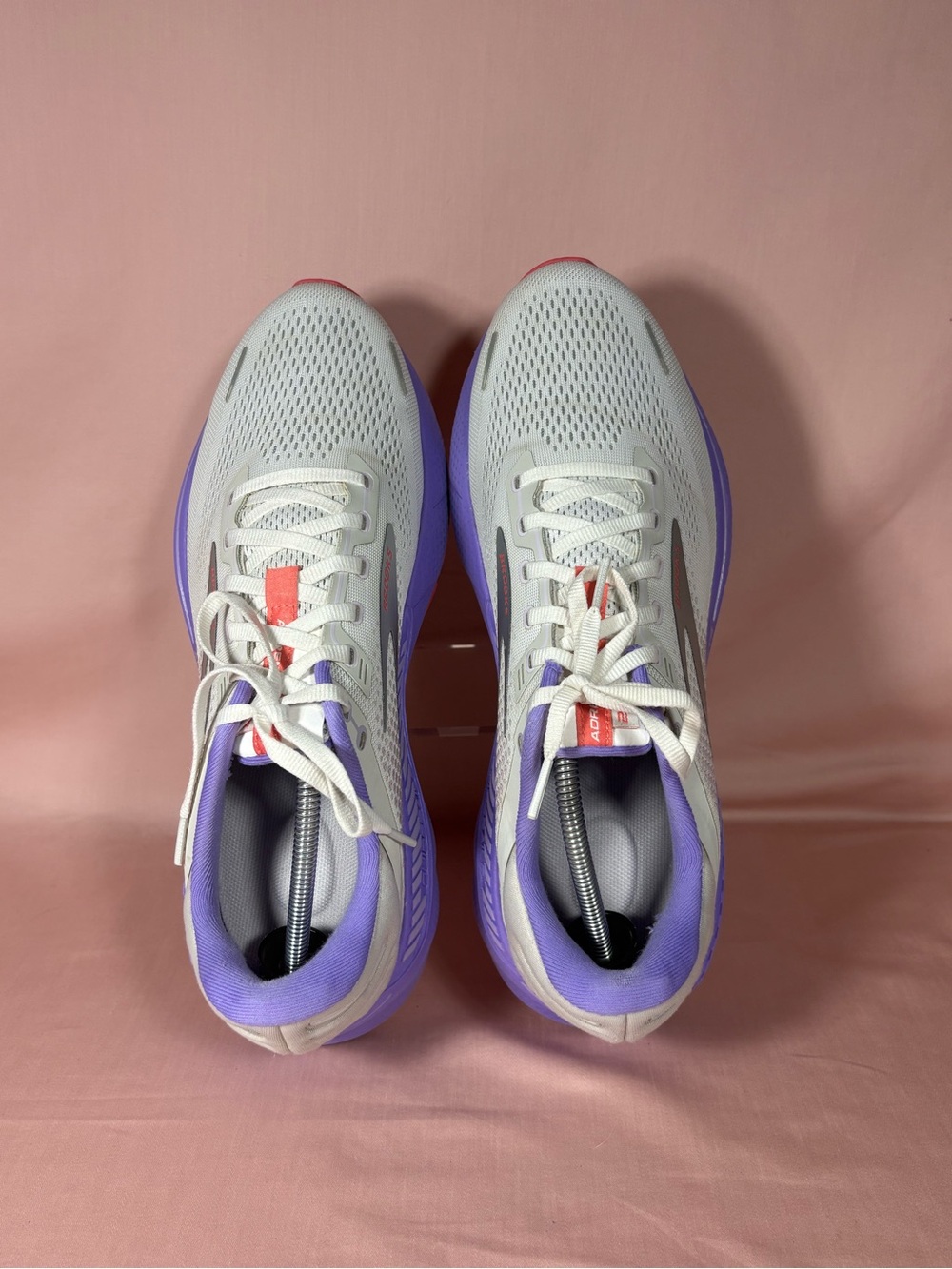 Brooks Adrenaline GTS 22 White/Coral/Purple Women's Running Sneaker Size 12 - Picture 5 of 16